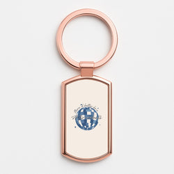 Mirrorball Rose Gold Keyring