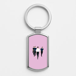 Walking Silver Keyring