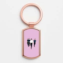 Walking Rose Gold Keyring