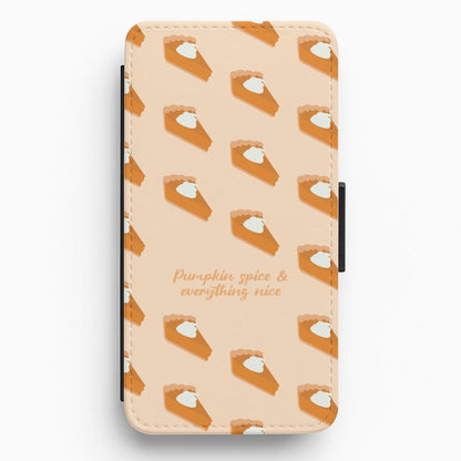 Pumpkin Spice And Everything Nice - Autumn Flip / Wallet Phone Case
