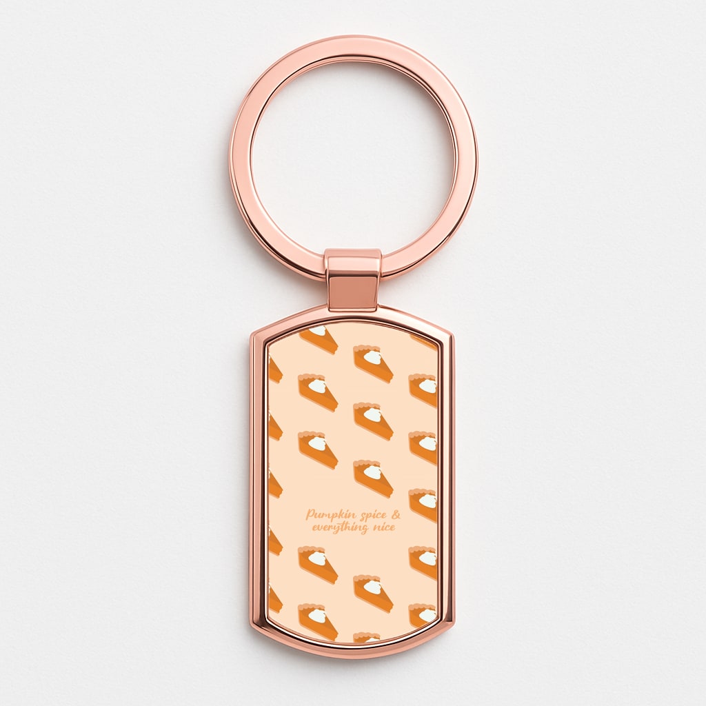 Pumpkin Spice And Everything Nice - Autumn Rose Gold Keyring