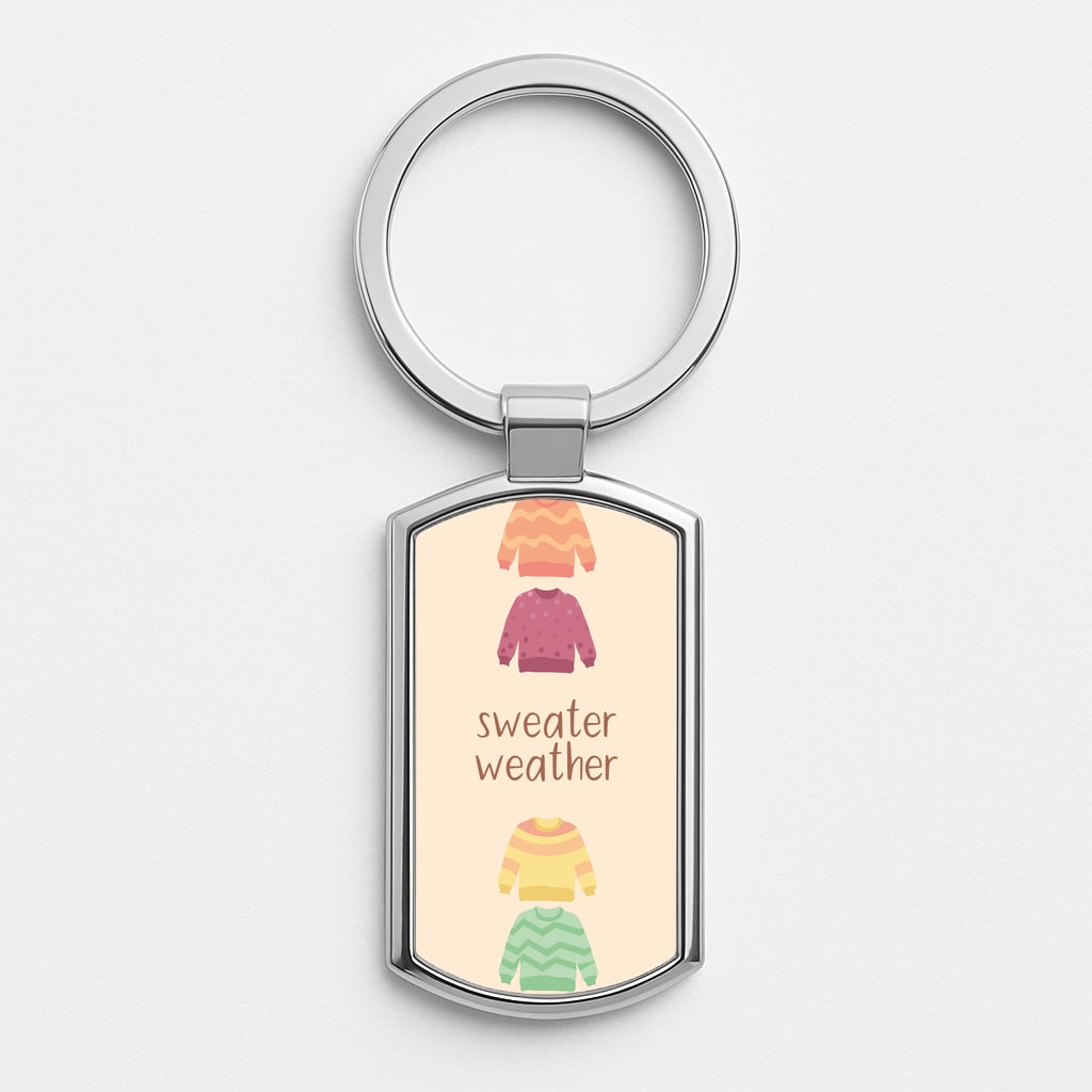 Sweater Weather - Autumn Silver Keyring