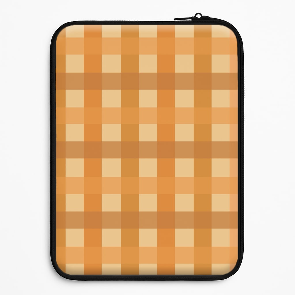 Orange Plaid Pattern- Autumn Universal Laptop Sleeve