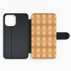 Orange Plaid Pattern- Autumn Flip Phone Case