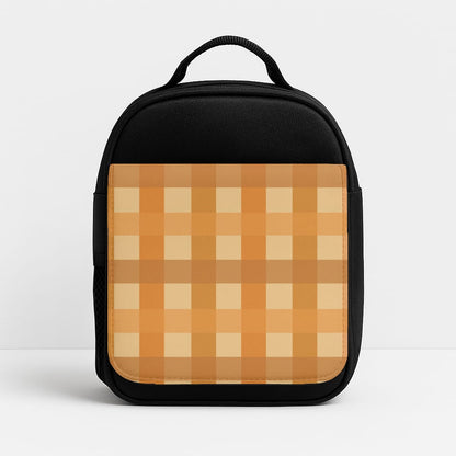 Orange Plaid Pattern- Autumn Insulated Lunchbox