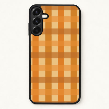 Orange Plaid Pattern- Autumn Phone Case for Galaxy A57
