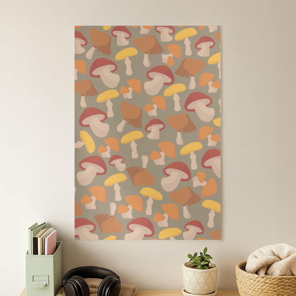 Mushroom Pattern - Autumn  Poster
