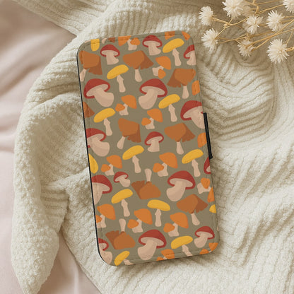 Mushroom Pattern - Autumn  Wallet Phone Case