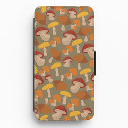 Mushroom Pattern - Autumn  Flip / Wallet Phone Case