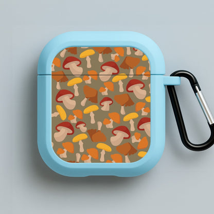 Mushroom Pattern - Autumn  Blue AirPods Case