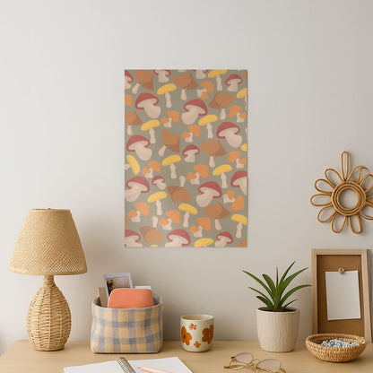 Mushroom Pattern - Autumn  Art Print