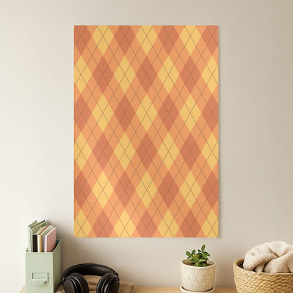 Orange Argyle Pattern Poster