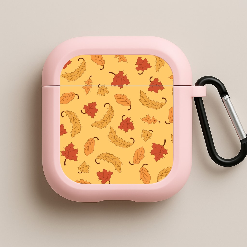 Leaves Assortment Pattern Pink AirPods Case