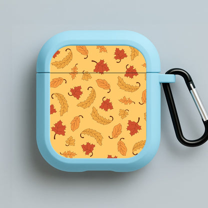 Leaves Assortment Pattern Blue AirPods Case