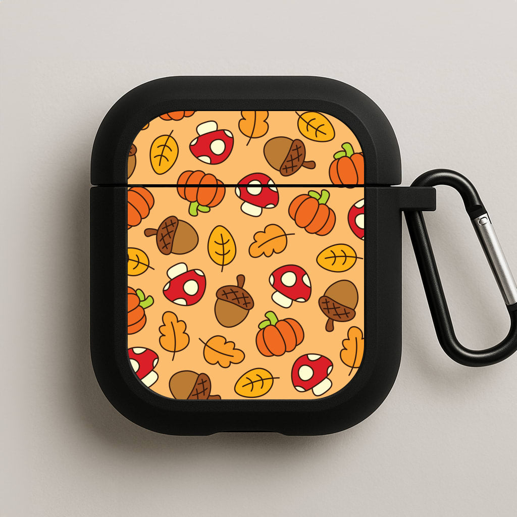 Cartoon Autumn Icons Pattern AirPods Case