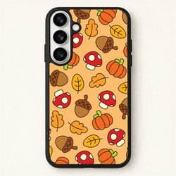 Cartoon Autumn Icons Pattern Phone Case for Galaxy S26 Plus
