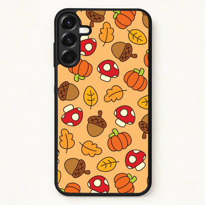 Cartoon Autumn Icons Pattern Phone Case for Galaxy A57