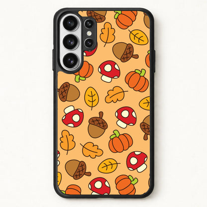 Cartoon Autumn Icons Pattern Phone Case for Galaxy S26 Ultra