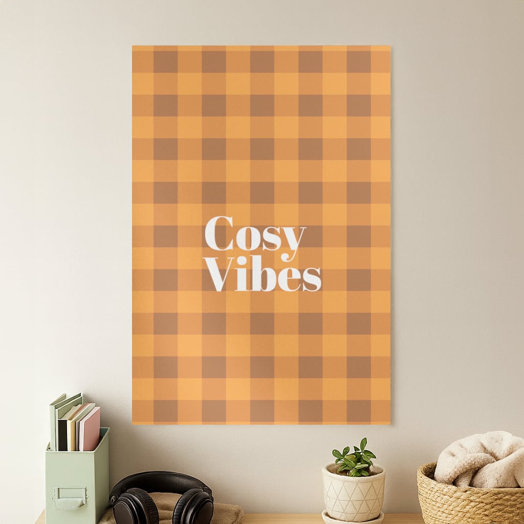 Checkered Cosy Vibes Poster