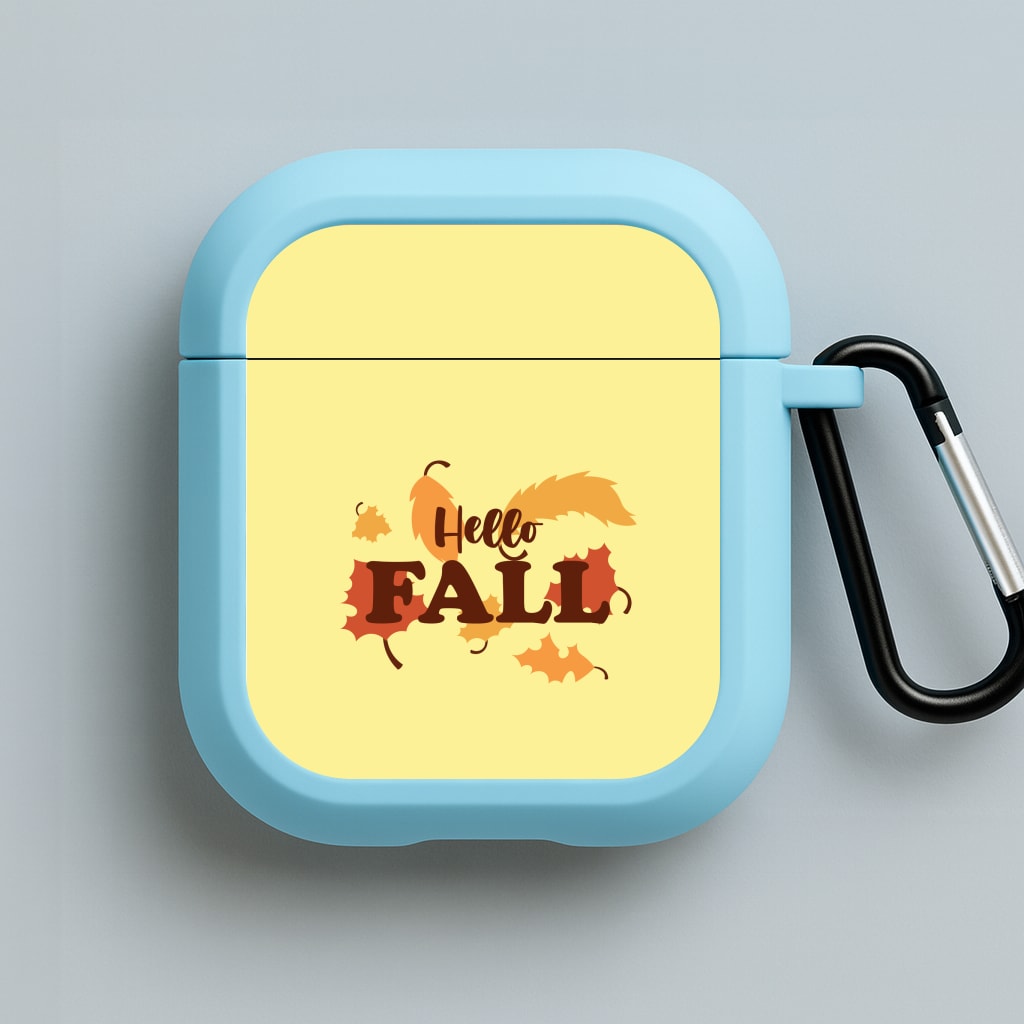 Hello Fall Blue AirPods Case