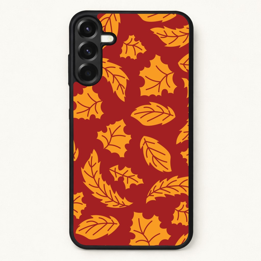 Orange Leaves Pattern Phone Case for Galaxy A37
