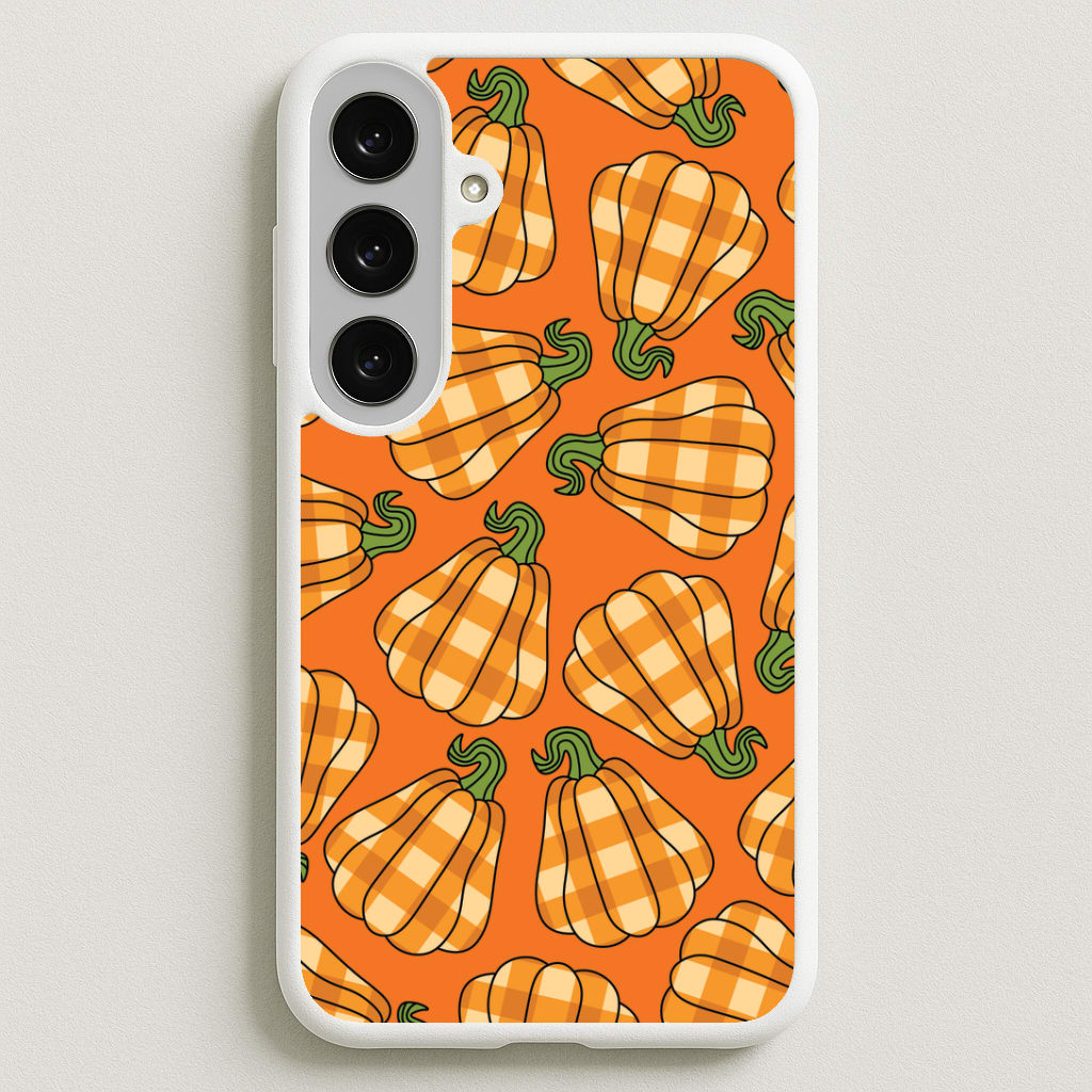 Tartan Pumpkins Pattern Phone Case for Galaxy S25FE