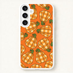 Tartan Pumpkins Pattern Phone Case for Galaxy S26 Plus