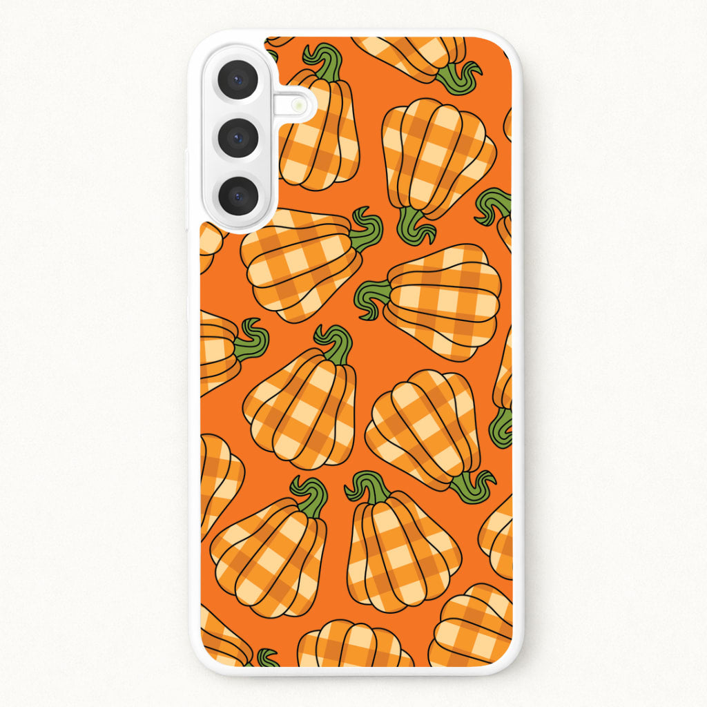 Tartan Pumpkins Pattern Phone Case for Galaxy A57