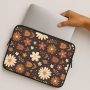 Espresso Folk Blooms Laptop Sleeve 2
