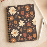 Espresso Folk Blooms Notebook 3