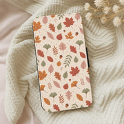 Autumn Leaf Scatter Wallet Phone Case 5