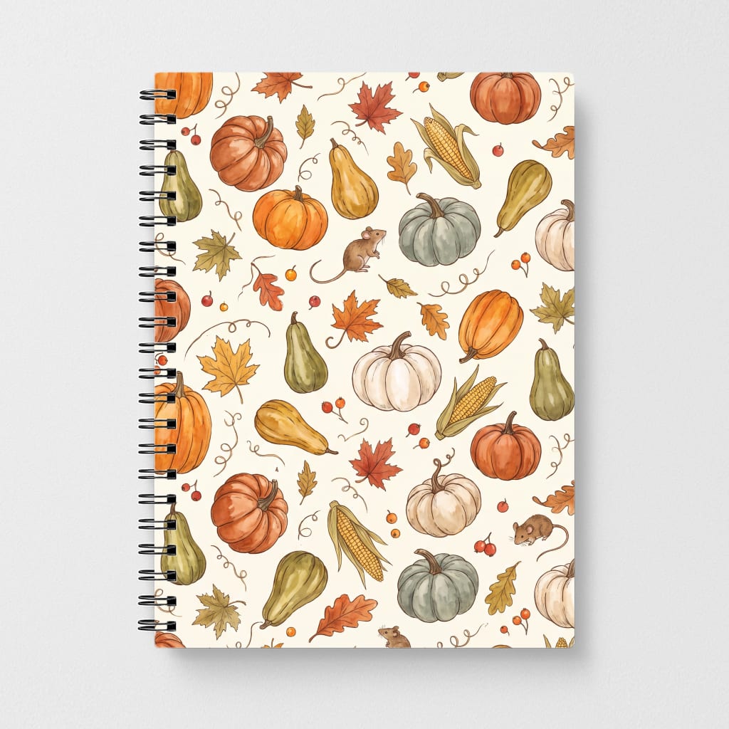 Watercolour Pumpkin Harvest Notebook