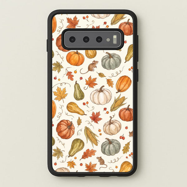 Watercolour Pumpkin Harvest Phone Case - Galaxy S10 Plus / Standard
