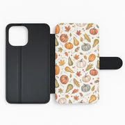 Watercolour Pumpkin Harvest Wallet Phone Case 2