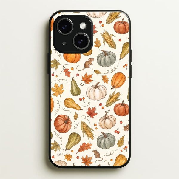 Watercolour Pumpkin Harvest Phone Case - iPhone 15 Plus / Standard