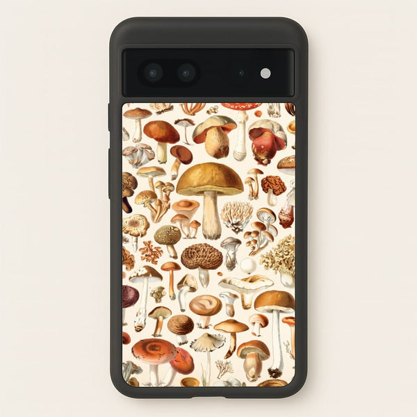Vintage Fungi Compendium Phone Case - Google Pixel 7 / Standard