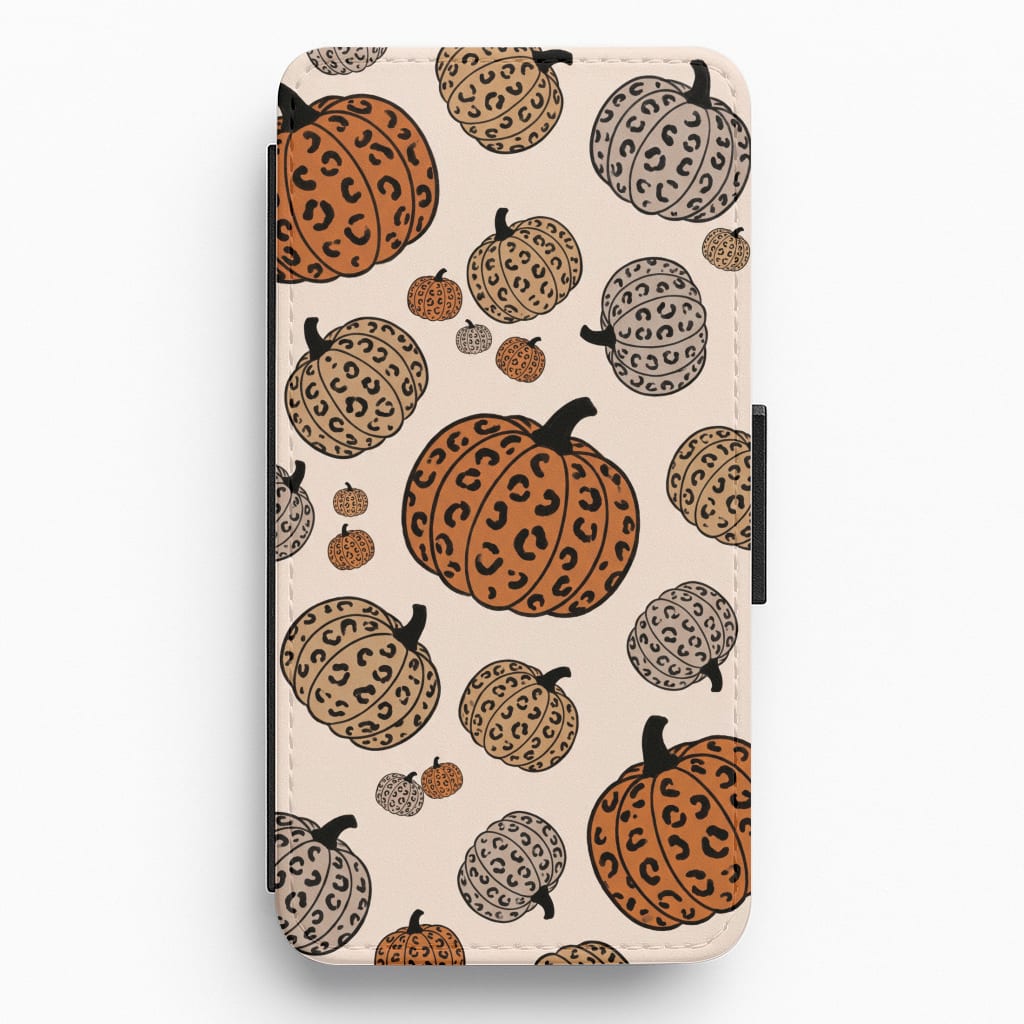 Leopard Pumpkin Patch Flip / Wallet Phone Case