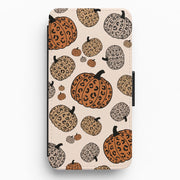 Leopard Pumpkin Patch Flip / Wallet Phone Case 1