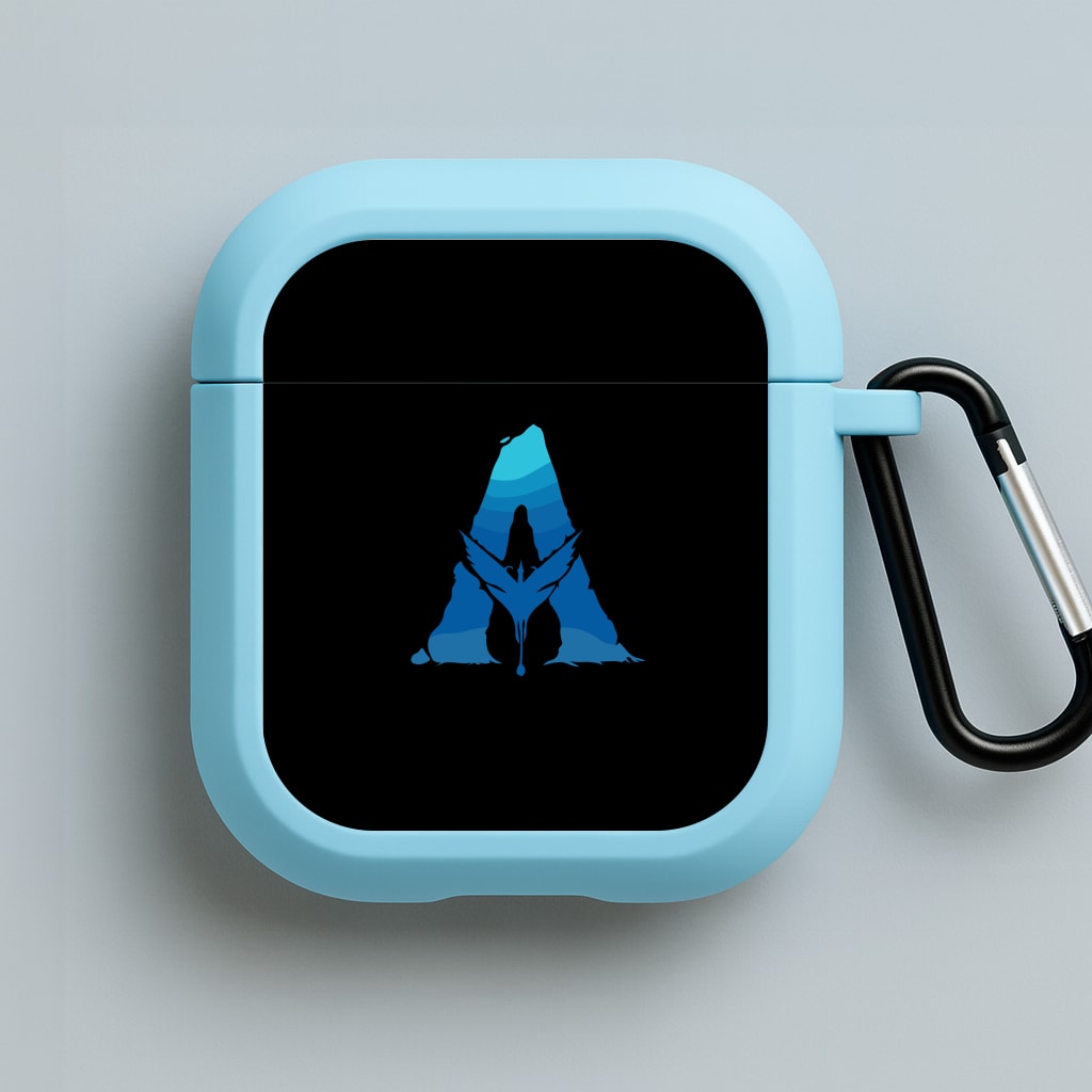 Alien World Logo Blue AirPods Case