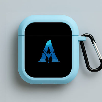 Alien World Logo Blue AirPods Case