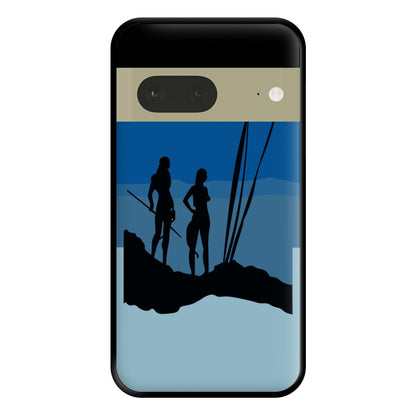 Alien World Outline Phone Case for Google Pixel 7a