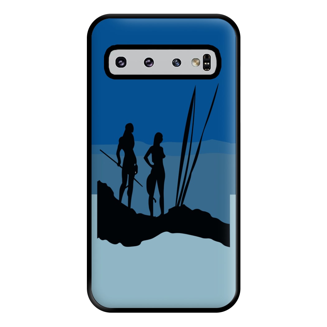 Alien World Outline Phone Case for Galaxy S10 Plus