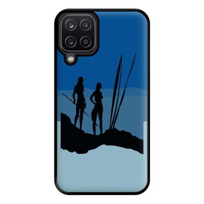 Alien World Outline Phone Case for Galaxy A12