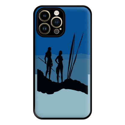 Alien World Outline Phone Case for iPhone 14 Pro Max