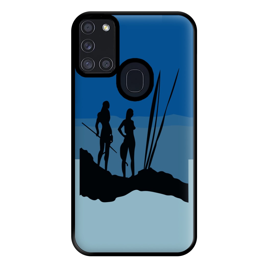 Alien World Outline Phone Case for Galaxy A21s