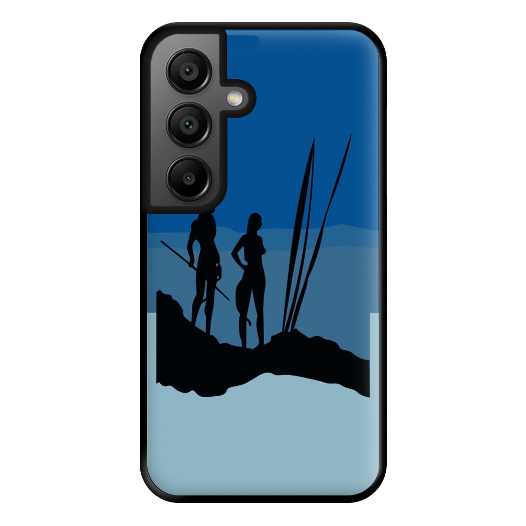 Alien World Outline Phone Case for Google Pixel 8