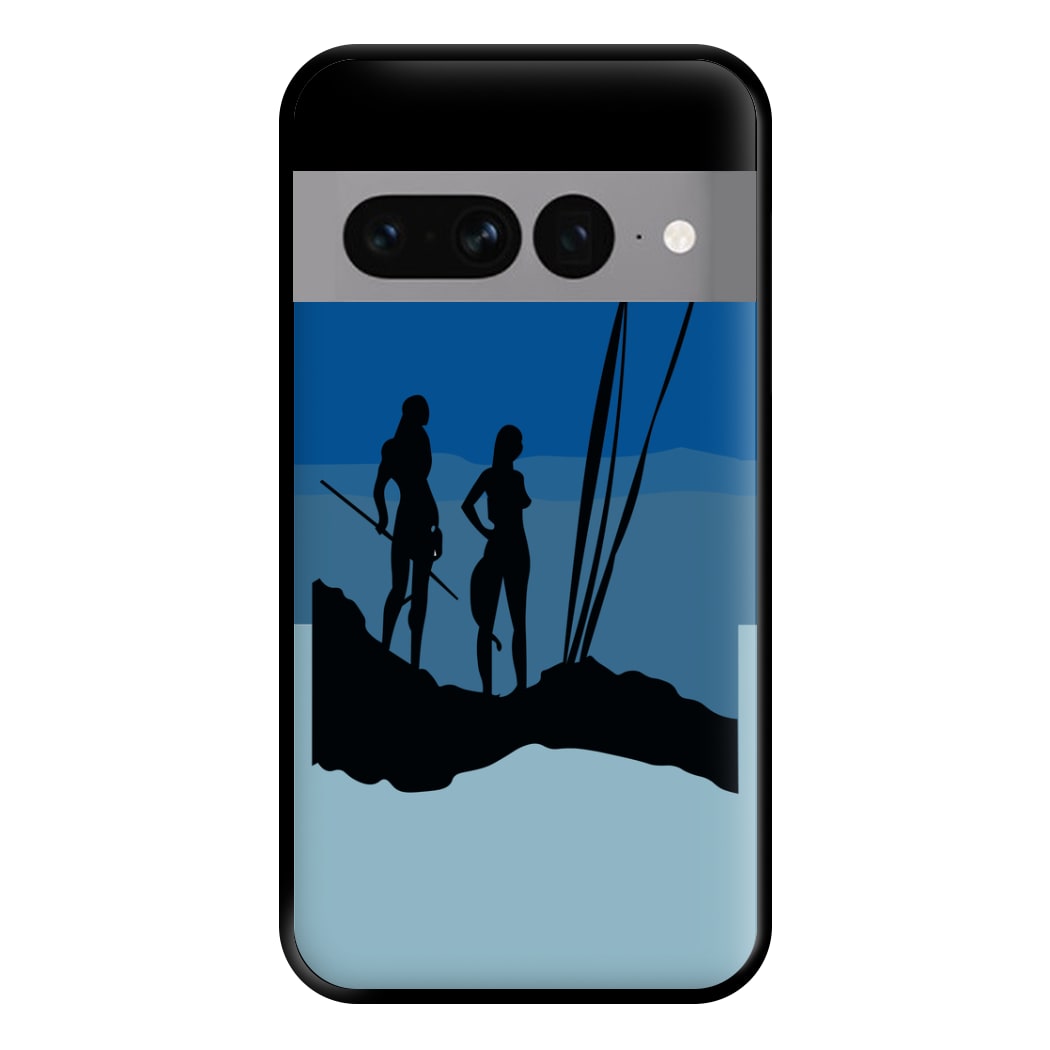 Alien World Outline Phone Case for Google Pixel 7 Pro