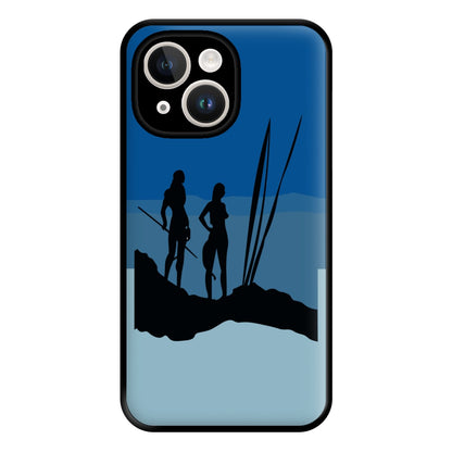 Alien World Outline Phone Case for iPhone 14 Plus