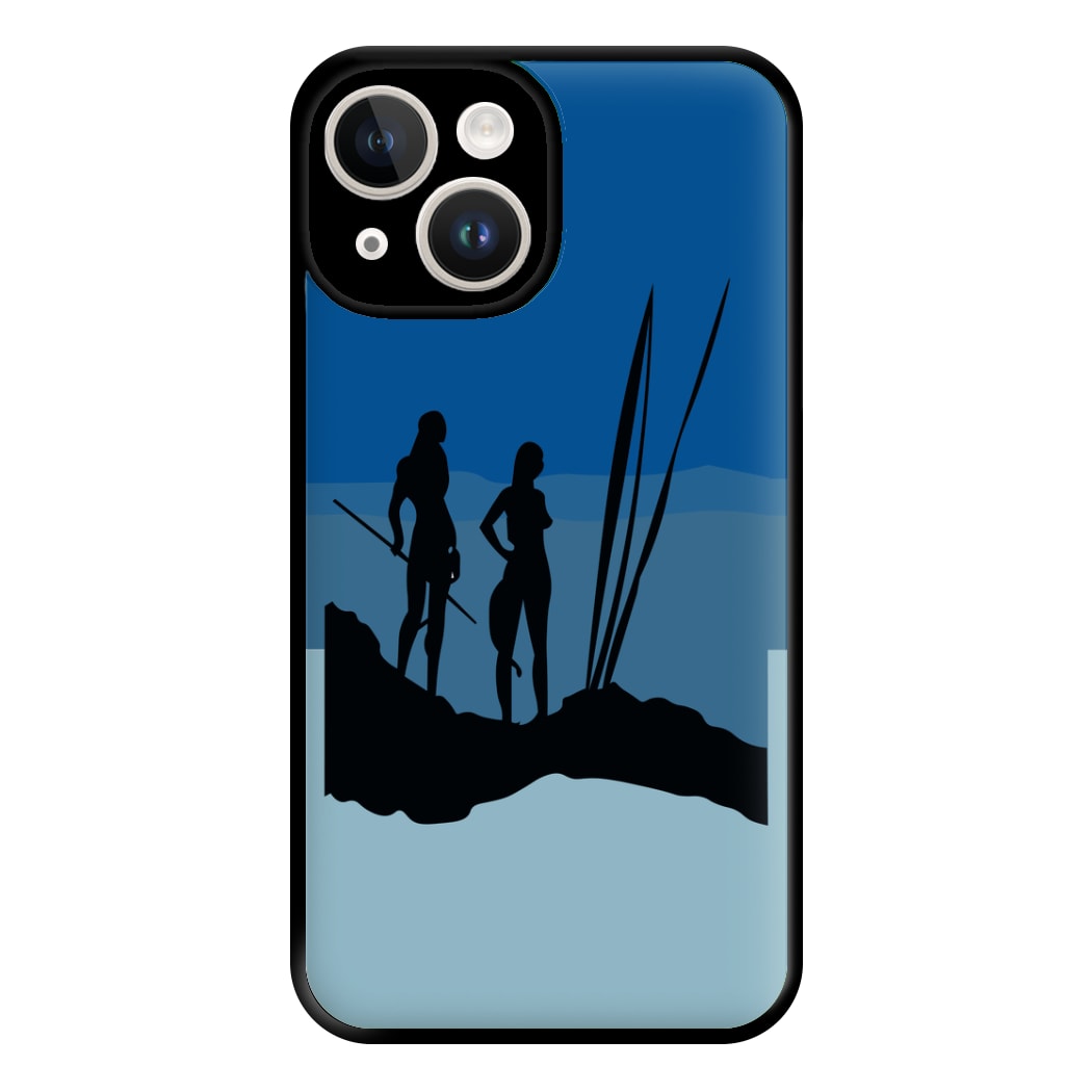 Alien World Outline Phone Case for iPhone 14