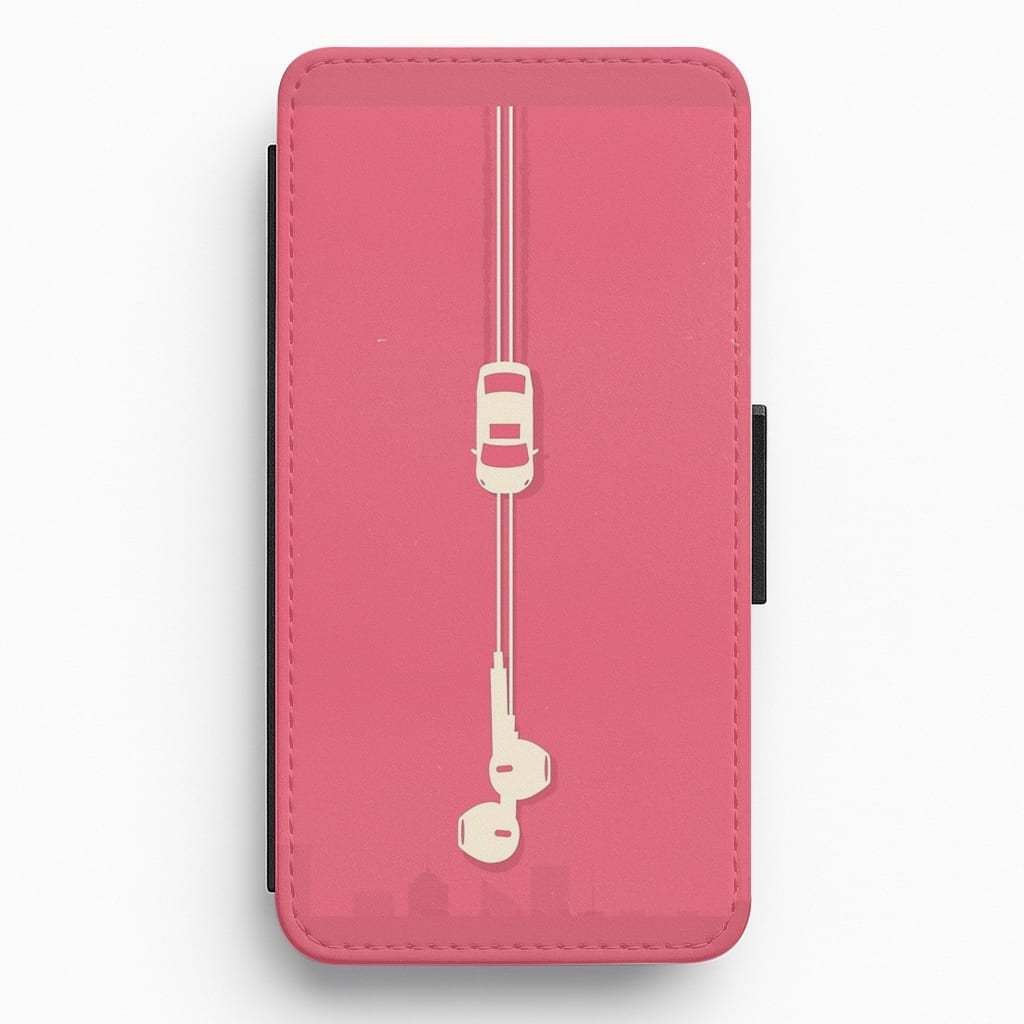 Baby Driver Headphones Flip / Wallet Phone Case